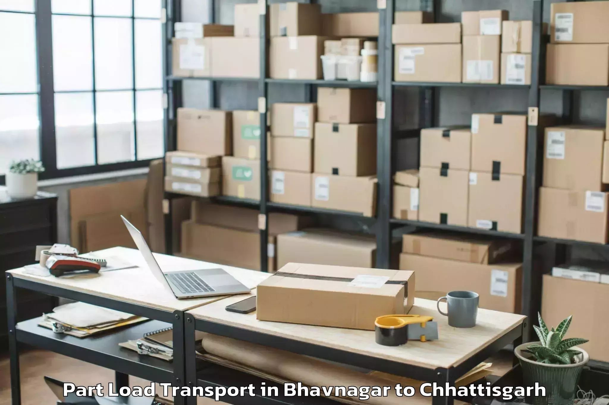 Affordable Bhavnagar to Iit Bhilai Part Load Transport